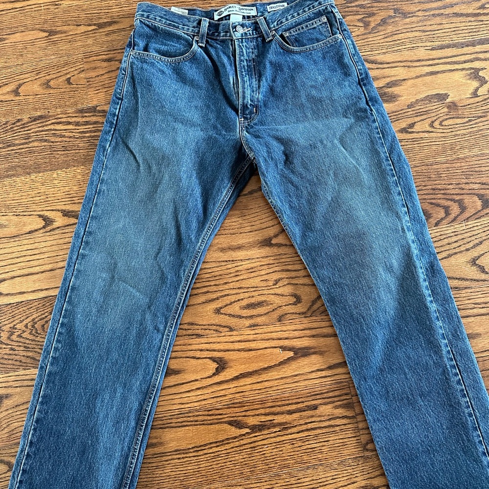 Harley-Davidson Blue Jeans with Straight-Leg Fit